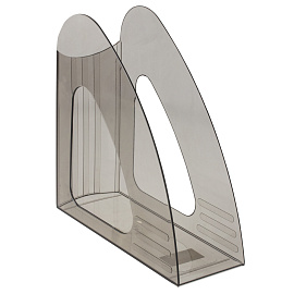 Лоток вертикальный для бумаг BRAUBERG "Delta", 240х90х240 мм, тонированный серый, 237241 фото Лоток вертикальный для бумаг BRAUBERG "Delta", 240х90х240 мм, тонированный серый, 237241