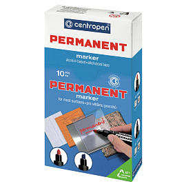 Маркер перманентный Centropen "8566" фиолетовый, пулевидный, 2,5мм фото Маркер перманентный Centropen "8566" фиолетовый, пулевидный, 2,5мм