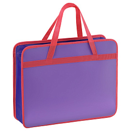 Папка с ручками А4 ArtSpace "Girlsday", пластик, на молнии, 75мм