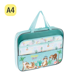 Папка с ручками А4 ArtSpace "Summer", полиэстер, на молнии, 50мм