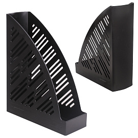 Лоток вертикальный для бумаг BRAUBERG "Standard+", 250х90х300 мм, черный, 237224 фото Лоток вертикальный для бумаг BRAUBERG "Standard+", 250х90х300 мм, черный, 237224