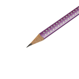 Карандаш ч/г Faber-Castell "Sparkle" В, трехгранный, заточен., фиолетовый металлик фото Карандаш ч/г Faber-Castell "Sparkle" В, трехгранный, заточен., фиолетовый металлик