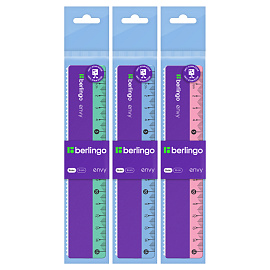 Линейка 15см Berlingo "Envy", пластиковая, ассорти, европодвес фото Линейка 15см Berlingo "Envy", пластиковая, ассорти, европодвес