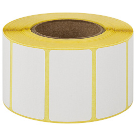 Этикетки термотрансферные, ПОЛУГЛЯНЕЦ, 43х25 мм, 1000 этикеток в ролике, 111972