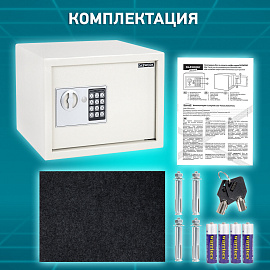 Сейф мебельный DASWERK SC-250EL (250х350х250 мм), электронный замок, бежевый, 291345 фото Сейф мебельный DASWERK SC-250EL (250х350х250 мм), электронный замок, бежевый, 291345