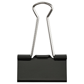 Зажимы для бумаг 19мм, OfficeSpace, 12шт., черные, картонная коробка фото Зажимы для бумаг 19мм, OfficeSpace, 12шт., черные, картонная коробка