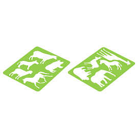 Набор трафаретов-раскрасок СТАММ "Животные", 4шт.