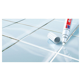 Маркер промышленный перманентный Edding на водной основе для межплиточных швов (кафель) белый 2-4 мм (E-8200)