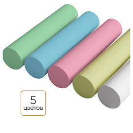 Мелки для асфальта Гамма "Мультики" цветные, 5шт., круглые, картонная коробка