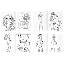 Суперраскраска на склейке А4, 40 стр., ТРИ СОВЫ "Для стильных девочек