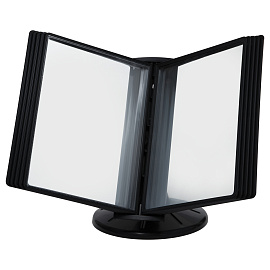 Демосистема настольная OfficeSpace с 10 черными панелями, вращающаяся фото Демосистема настольная OfficeSpace с 10 черными панелями, вращающаяся