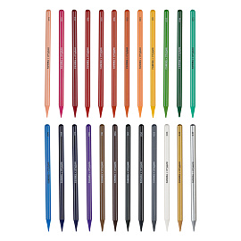 Карандаши цельнографитные цветные Гамма "Студия", 24 цв, заточенный, метал. пенал