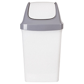 Ведро для мусора Idea Свинг 50л пластик белое/серое (73,3x40,1)