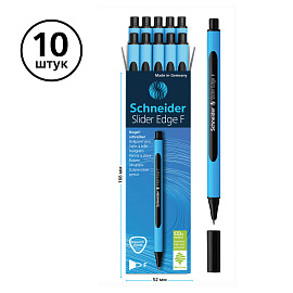 Ручка шариковая Schneider "Slider Edge F" черная, 0,8мм, трехгранная фото Ручка шариковая Schneider "Slider Edge F" черная, 0,8мм, трехгранная
