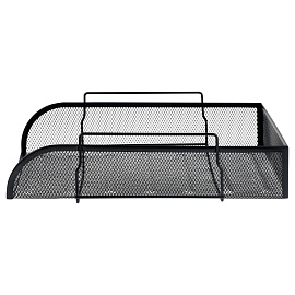 Лоток для бумаг горизонтальный СТАММ, металл, черный