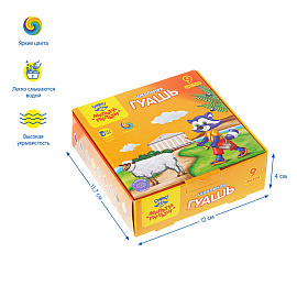 Гуашь Мульти-Пульти "Енот в Греции", 09 цветов, 17,5мл, картон фото Гуашь Мульти-Пульти "Енот в Греции", 09 цветов, 17,5мл, картон