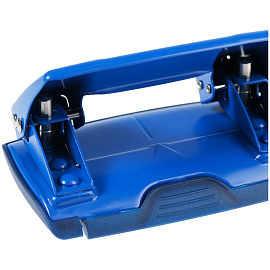 Дырокол Berlingo "Power TX" 10л., металлический, с линейкой, синий фото Дырокол Berlingo "Power TX" 10л., металлический, с линейкой, синий