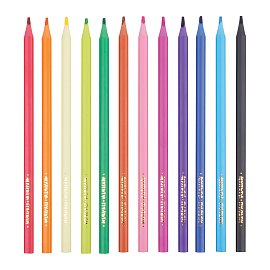 Карандаши цветные пластиковые Мульти-Пульти "Кот на крыше", 12цв., заточен., европодвес