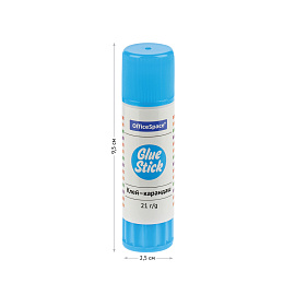 Клей-карандаш OfficeSpace, 21г, дисплей, ПВА