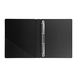 Папка на 4 кольцах OfficeSpace, панорама, А4, 35мм, ПВХ, черная фото Папка на 4 кольцах OfficeSpace, панорама, А4, 35мм, ПВХ, черная