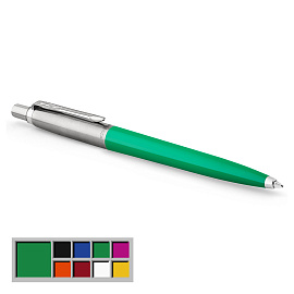 Ручка шариковая Parker Jotter Originals Green цвет чернил синий, цвет корпуса серебристый/зеленый (артикул производителя 2076058)
