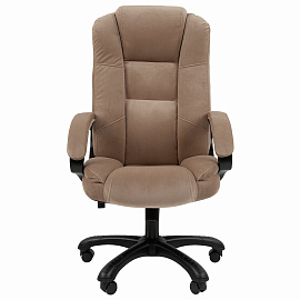 Кресло офисное Chairman CH 600, велюр, бежевое, 7158673