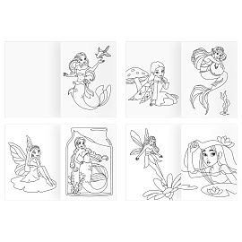Суперраскраска на склейке А4, 40 стр., ТРИ СОВЫ "Феи и русалки