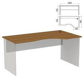 Стол эргономичный Арго А-202 правый (орех, 1600х900х760 мм)
