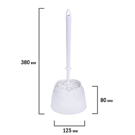 Ерш для унитаза OfficeClean, с подставкой, пластик, белый фото Ерш для унитаза OfficeClean, с подставкой, пластик, белый