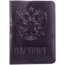 Обложка для паспорта OfficeSpace кожа, тиснение "Герб", крокодил, ассорти