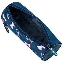 Пенал мягкий BRAUBERG, 3 отделения, нейлон, 21х7х7 см, "Elegant bow", 273581