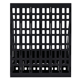 Лоток для бумаг вертикальный СТАММ, сборный, 2 отделения, черный фото Лоток для бумаг вертикальный СТАММ, сборный, 2 отделения, черный