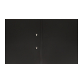 Папка с боковым зажимом СТАММ А4, 14мм, 500мкм, пластик, черная