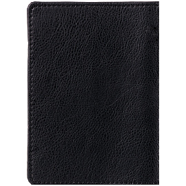 Обложка для паспорта OfficeSpace "Travel", экокожа, черный, тиснение фольгой