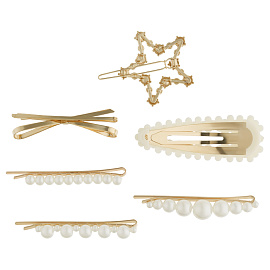 Заколки для волос MESHU, жемчужный цвет, 6шт., европодвес фото Заколки для волос MESHU, жемчужный цвет, 6шт., европодвес