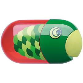 Точилка пластиковая с ластиком Faber-Castell "Animals" 2 отверстия, контейнер, ассорти