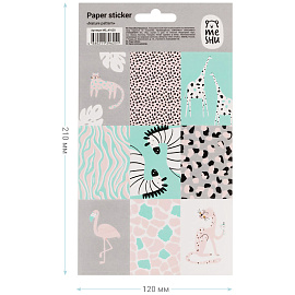 Наклейки бумажные MESHU "Nature pattern", 12*21см, 9 наклеек, европодвес