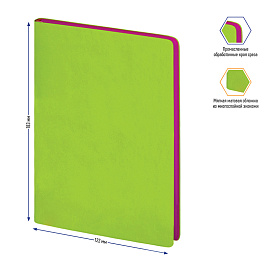Ежедневник недатированный, В6, 136л., кожзам, Berlingo "Fuze", цветной срез, салатовый