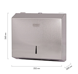 Диспенсер для полотенец листовых OfficeClean Professional (Z-сл.), нержавеющая сталь фото Диспенсер для полотенец листовых OfficeClean Professional (Z-сл.), нержавеющая сталь