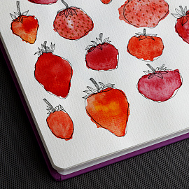 Скетчбук для акварели 20л., 190*190 Greenwich Line "Dreams in clouds", на гребне, 200г/м2