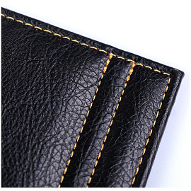 Папка адресная OfficeSpace, А4, кожзам, с отстрочкой, черный