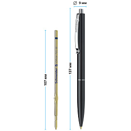 Ручка шариковая автоматическая Schneider "K15" черная, 1,0мм, корпус черный, ш/к
