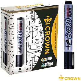 Маркер для белых досок Crown Multi Board черный (толщина линии 3 мм)