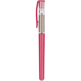 Ручка гелевая Crown "Quick Dry" с быстросохнущими чернилами и антибактериальным грипом, черная, 0,5мм, корпус ассорти