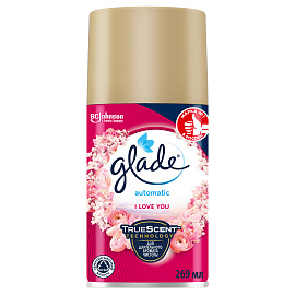Сменный баллон для освежителя воздуха Glade Automatic "I love you", 269мл