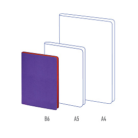 Ежедневник недатированный, В6, 136л., кожзам, Berlingo "Fuze", цветной срез, фиолетовый