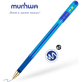 Ручка шариковая MunHwa "MC Gold" синяя, 1,0мм, грип, штрих-код фото Ручка шариковая MunHwa "MC Gold" синяя, 1,0мм, грип, штрих-код