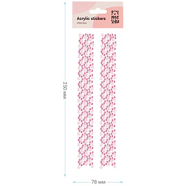 Наклейки акриловые MESHU "Pink line", 25*7,8см, стразы, 500 наклеек, инд. уп., европодвес фото Наклейки акриловые MESHU "Pink line", 25*7,8см, стразы, 500 наклеек, инд. уп., европодвес