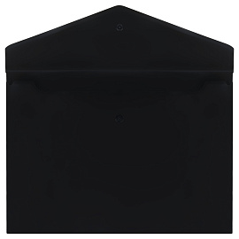 Папка-конверт на кнопке СТАММ А4, 150мкм, непрозрачная, черная