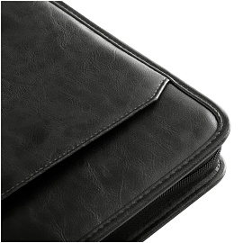 Папка деловая OfficeSpace "Palada" имп. кожзам., на молнии, блокнот